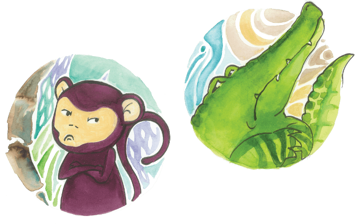 Monkey and Crocodile book